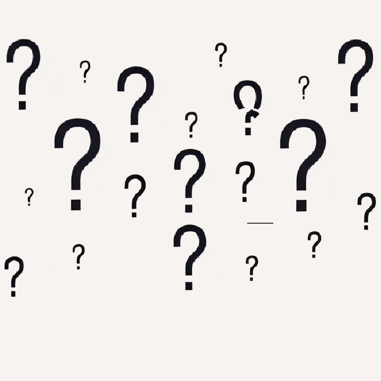 a multitude of question marks in different sizes