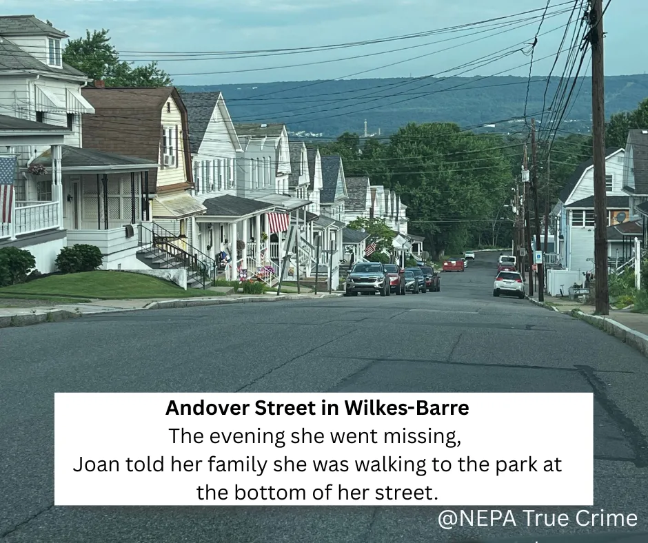 Andover Street in 2025. Where Joan Dymond of Wilkes-Barre lived.